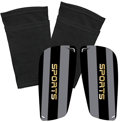 Fußball Schienbeinschoner, Schienbeinschoner Fußball Set für Erwachsene und ugendliche, Socken Shin Guard für Eva-Kissenschutz, reduziert Stöße und Verletzungen, Vermeidung von Verletzungen von Yibang