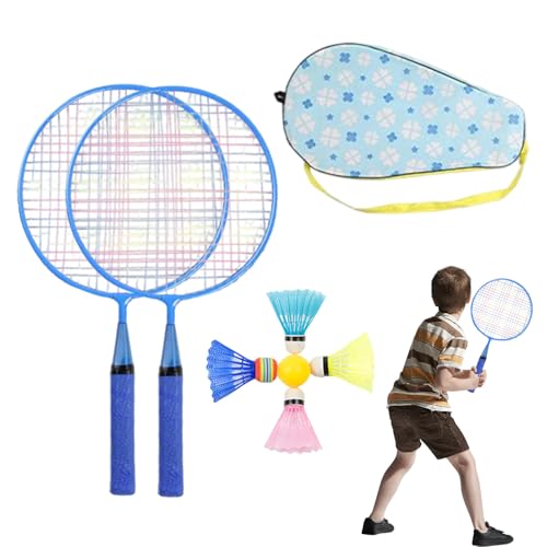 Yidueace Badmintonschläger Set | Ersatzschläger Und Federbälle,Leichtes Sportgerät Mit Komfortgriff Für Vorschulkinder Jugendliche Und Familie von Yidueace