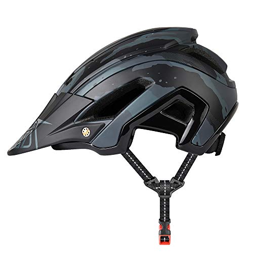 YieJoya Fahrradhelm, leicht, 300 g, 56-61 cm, mit abnehmbarem Sonnenvisier, verstellbare Passform, 15 Vetns Mountainbike-Helm für Erwachsene und Damen, Unisex von YieJoya