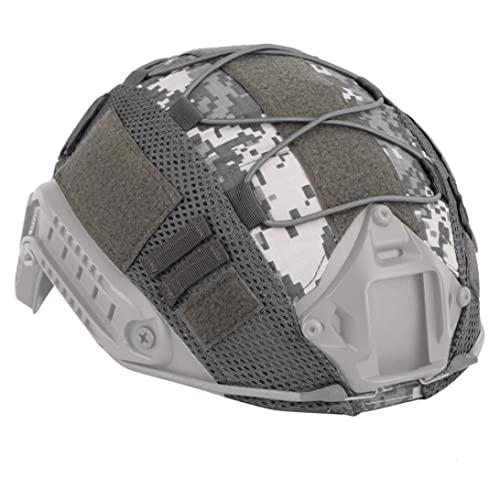 Helmabdeckungsnetz Helmabdeckungshelm Helm -Helmzubehör für Outdoor Airsoft Paintball Gear Grey ACU -Typ von Yililay