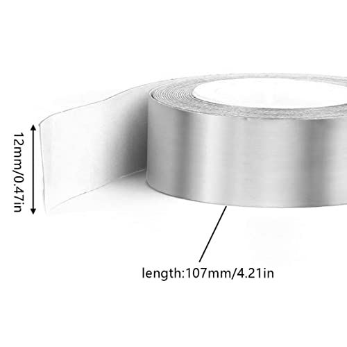 Yililay Zubehör, Bleiklebeband hohe Dichte selbstklebendes Bleiband Silber beschichtetes Gewicht Roll 107x12mmmm von Yililay