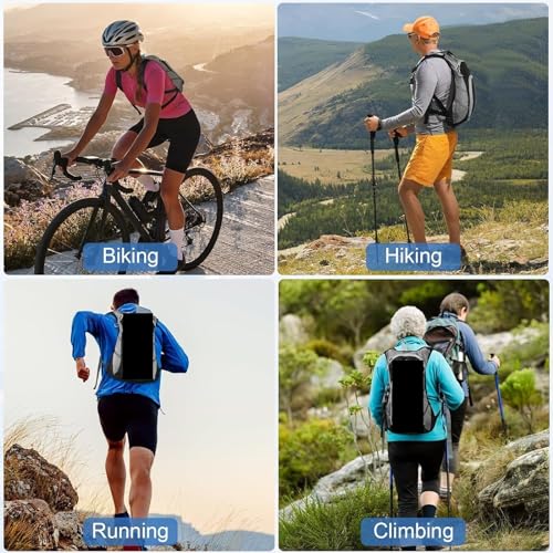Fahrradrucksack, Professional Running Hydration Vest Pack, Rucksack Outdoor für Draußen Sport, Laufen, Radfahren, Wandern, Bergsteigen, Skifahren(Color:Black) von Yinova