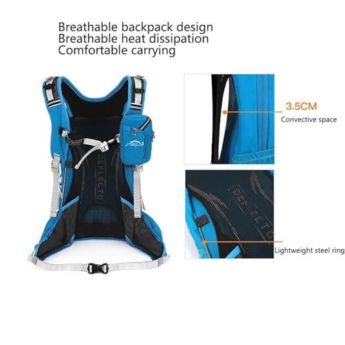 Fahrradrucksack, Rucksack mit Trinksystem, trinkblase Rucksack für Reisen Wandern Camping(Color:Black) von Yinova