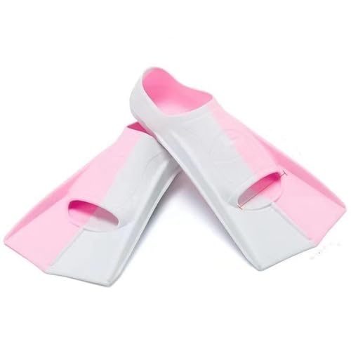 Schnorchelflossen für Kinder Erwachsene, Komfortable Schwimmflossen, Flossen zum Tauchen, Kinderschwimmen -Pink+White||XL von Yinova