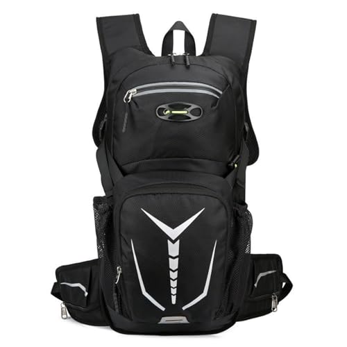 Trinkrucksack Fahrrad, Grosse Kapazität Leicht Hydration Vest Pack, trinkblase Rucksack für Reisen Wandern Camping(Color:Black) von Yinova