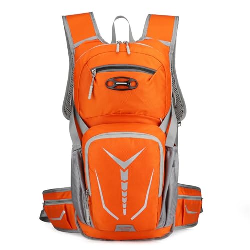 Trinkrucksack Fahrrad, Grosse Kapazität Leicht Hydration Vest Pack, trinkblase Rucksack für Reisen Wandern Camping(Color:Orange) von Yinova