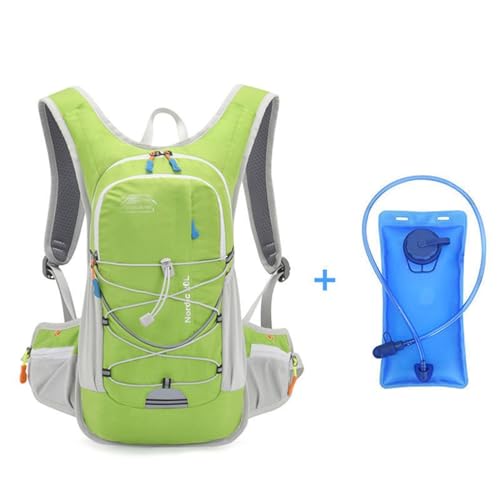 Trinkrucksack Fahrradrucksack, Professional Running Hydration Vest Pack, Hydration Rucksack für Wandern Trailrunning Radfahren Joggen(Color:Green 4) von Yinova