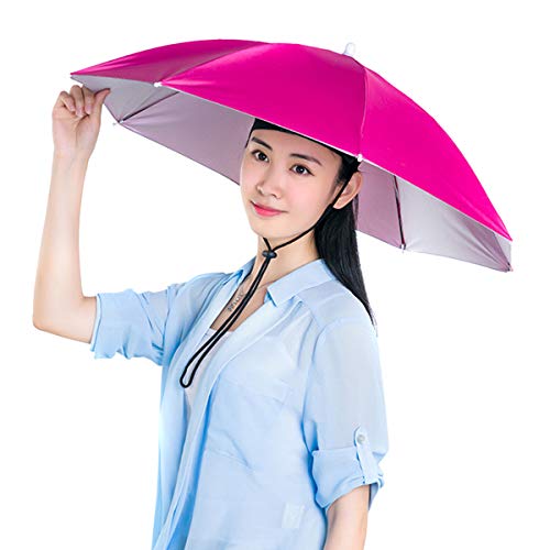 Yinuoday Regenschirmhut 27 Zoll Faltbare Sonnenregenkappe UV-Beständig Verstellbare Outdoor-Kopfbedeckung zum Angeln im Garten von Yinuoday