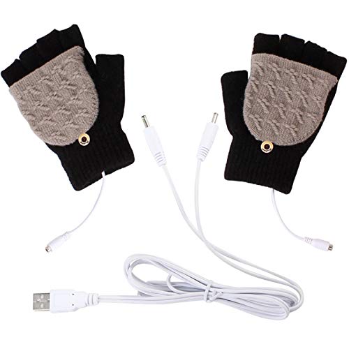 Yinuoday Unisex USB beheizte Handschuhe für Männer oder Frauen, Winter Stricken Hand warme Handschuhe Laptop-Handschuhe von Yinuoday