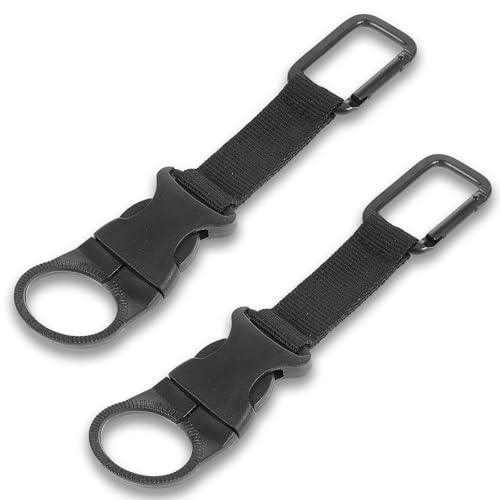 Ymapinc Flaschenhalter Clip，2 Stück Tragbar Wasserflaschenclip Robuste Wandern Schlüsselanhänger Tasche Mineralwasser Clip für Rucksackreisen Outdoor Camping Wandern Täglichen Gebrauch von Ymapinc