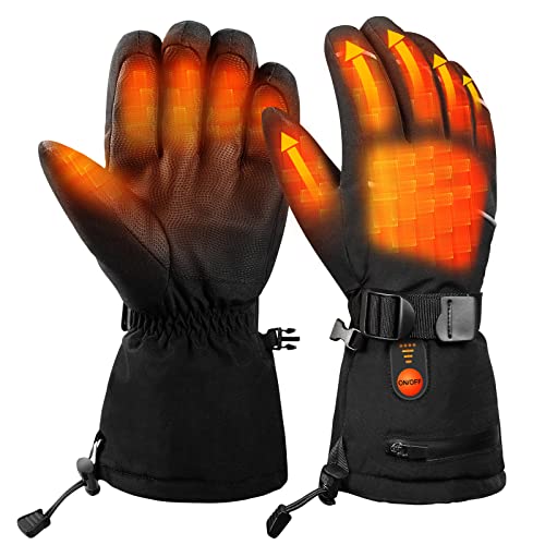 Ynredee Beheizte Handschuhe,7.4V 3200 mAh Batterien lektrisch beheizte Handschuhe mit Touchscreen und 3 Stufen Temperaturregler für Outdoor, warmes Motorrad(M) von Ynredee