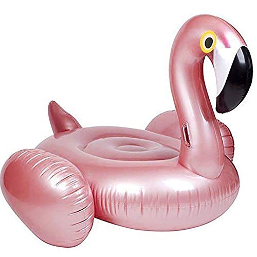 Ynredee Riesiger Flamingo-Poolschwimmer, aufblasbares Schwimmbad, Floß, Fahrt auf Pool-Liege, Wasserspielzeug für Spaß (XL-Flamingo) von Ynredee