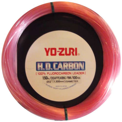 Yo-Zuri 27,7 m HD Fluorocarbon Vorfachschnur, Pink, 59 kg von Yo-Zuri