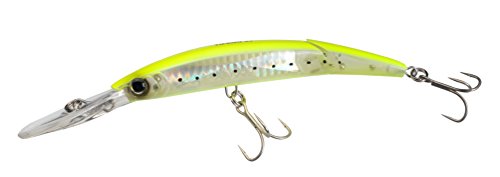 Yo-Zuri Crystal 3D Minnow Deep Diver Jointed Lure, Chartreuse Silber, 5-1/4-Inch von Yo-Zuri