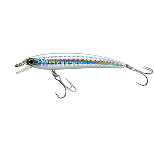 Yo-Zuri F1163-HSR Pins Minnow schwimmender Tauchköder, holografischer Silber-Minnow von Yo-Zuri