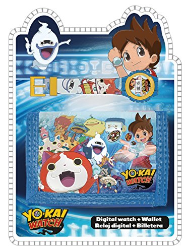 Yo-Kai Watch Kids Digitale Uhr und Geldbörse, 25 cm, Mehrfarbig von Yo-kai Watch