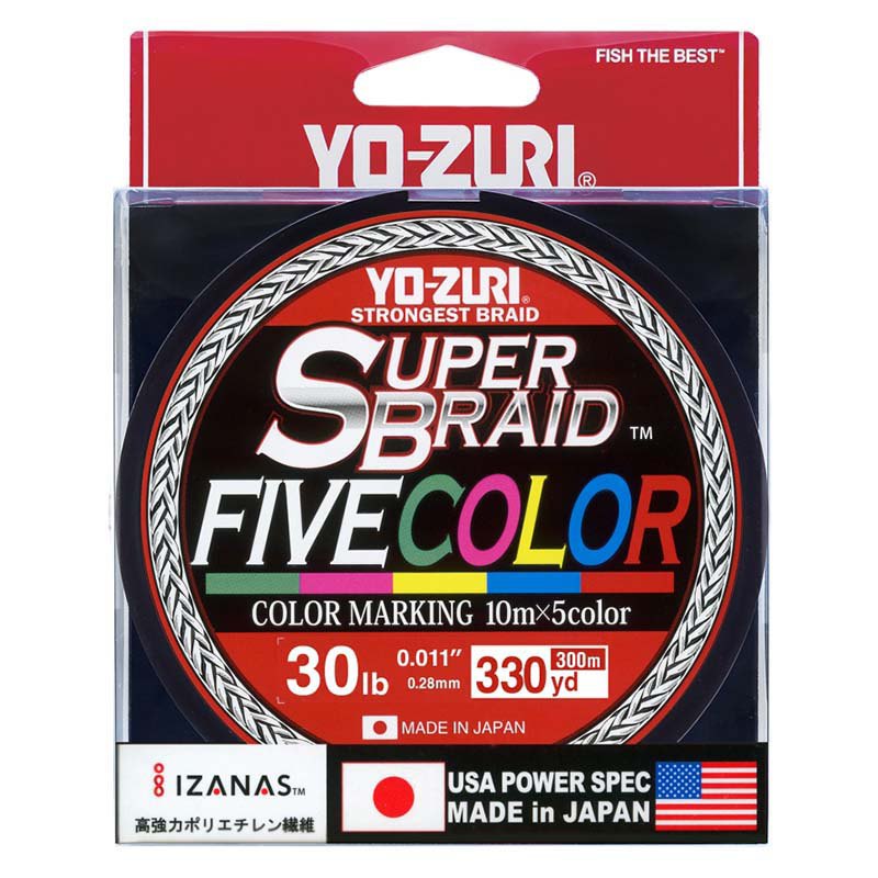 Yo-zuri Superbraid™ Fivecolor 300 M Braided Line Durchsichtig 0.280 mm von Yo-zuri