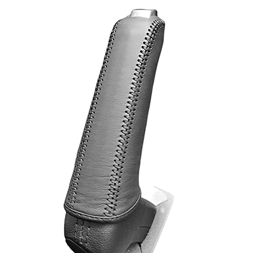 Handbremse SchutzhüLle Autohandbremsabdeckung Hülle Fit verwendet for Ford Focus 2.0L 2012 Autohandbremse Grips Hand genähte echte Lederabdeckung Handbremse Abdeckung(Color:Noir) von YoGaes