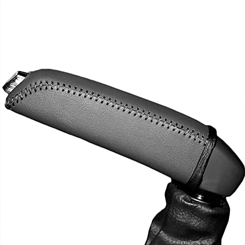 Handbremse SchutzhüLle Autohandbremsabdeckungen Fall Fit verwendet for Citroen C4l Auto Cover echtes Lederauto -Styling Handbremsgriffe schwarz/roter Faden Handbremse Abdeckung(Color:Noir) von YoGaes