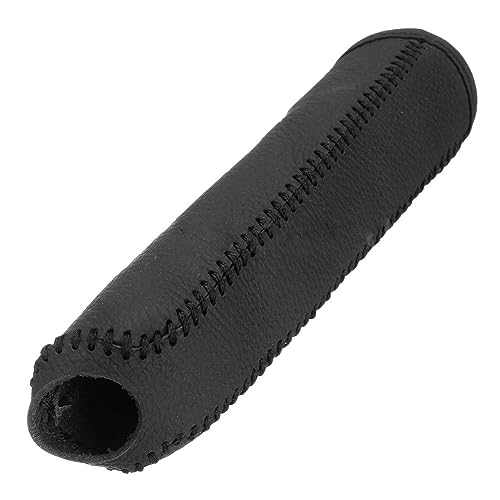 Handbremse SchutzhüLle Handbremsabdeckung aus Leder, Schutzhülle, passend for Citroen C2, C3, C4 Handbremse Abdeckung(Color:Noir) von YoGaes