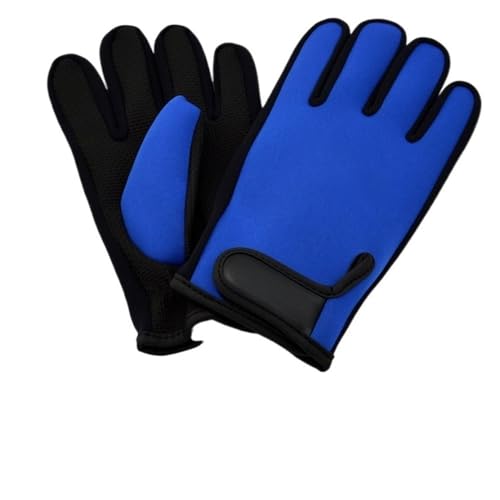 YoGaes Tauchhandschuhe 2mm Tauchen Handschuhe Angeln Schnorcheln Anti-Rutsch & Nylon Neoprenanzug Handschuhe Schwimmen Wasser Surfen Speerfischen Neoprenhandschuhe (Color : Blue, Größe : M) von YoGaes