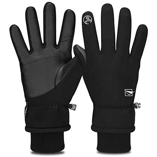 Yobenki Warm Winterhandschuhe Wasserdicht Skihandschuhe Winddicht Touchscreen Handschuhe für Herren und Damen, Atmungsaktiv Running-Handschuhe für Skifahren Laufen Wandern Radfahren von Yobenki