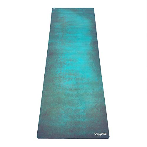 Yoga Design Lab Combo Yogamatte | rutschfest, Matte/Handtuch, Guter Halt bei viel Schweiß, Naturkautschuk | mit Tragegurt (Aegean Green, 5.5mm) von Yoga Design Lab