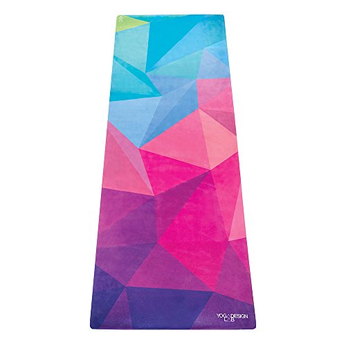 Yoga Design Lab Combo Yogamatte | rutschfest, Matte/Handtuch, Guter Halt bei viel Schweiß, Naturkautschuk | mit Tragegurt (Geo, 5.5mm) von Yoga Design Lab