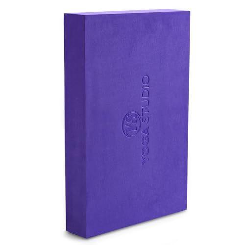 Yoga Studio 5060343497924 Yoga 30 cm x 20 cm x 5 cm, Rutschfester Eva-Block mit abgeschrägten Kanten, leichtes Trainingszubehör, violett, Regular von Yoga Studio
