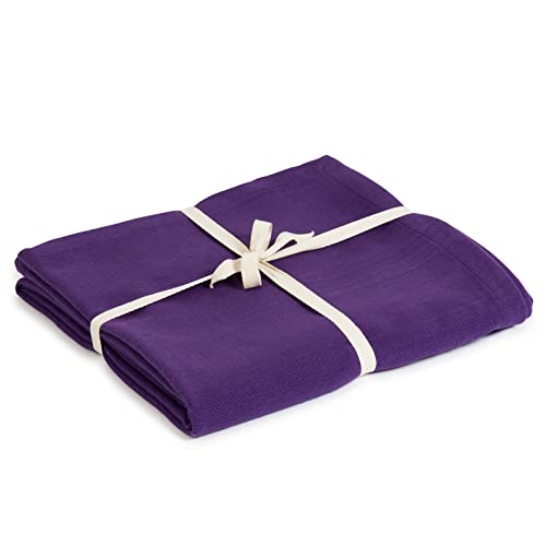 Yoga Studio Organic/Blanket/Purple/YS Yoga-Decke, Bio-Baumwolle, Violett, Regular von Yoga Studio