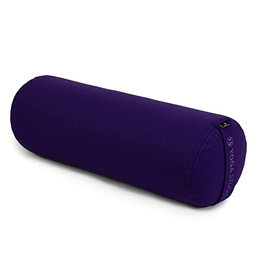 Yoga Studio YS/EU/Bolster/Purple Kissen aus Buchweizen, organisch, 240 x 620 mm, Kolster für entspannendes Yoga und stabile Unterstützung. Übungsstütze, Violett, Regular von Yoga Studio