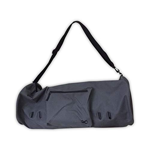 YogaAddict Yogamatten-Tasche Compact (extra groß) mit Tasche, passend für 15 mm Yogamatten-Größe, 73,7 cm lang, einfacher Zugang – Dunkelgrau von YogaAddict