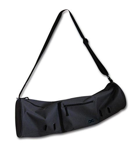 YogaAddict Yogamatten-Tasche "Compact" mit Tasche, 71,1 cm lang, passend für die meisten Mattengrößen, extra breit, einfacher Zugang - Dunkelgrau von YogaAddict