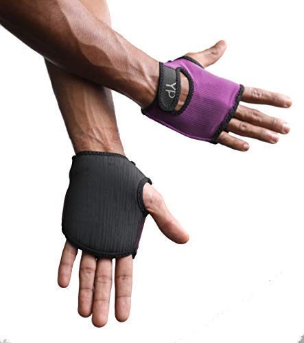 YogaPaws Elite Gepolsterte rutschfeste Handschuhe für Damen und Herren, für Yoga, Power-Yoga, Pilates, Radfahren, Crossfit, Outdoor-Training, Krafttraining und für verschwitzte Hände von YogaPaws