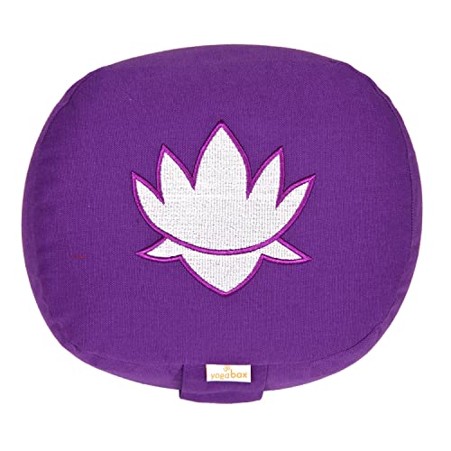 Yogabox Meditationskissen/Yogakissen Lotus oval, lila von Yogabox