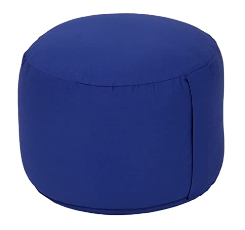 Yogabox Meditationskissen Glückssitz® Rondo Big D - regional hergestellt - Sitzhöhe: 28 cm, blau von Yogabox