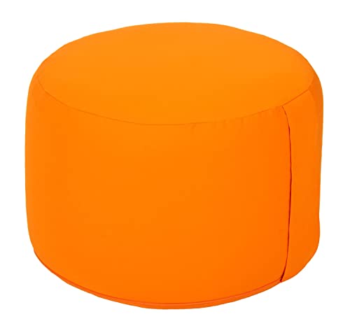 Yogabox Meditationskissen Glückssitz® Rondo Big D - regional hergestellt - Sitzhöhe: 28 cm, orange von Yogabox