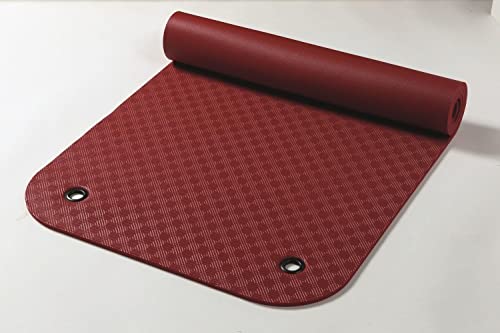 Yogabox Gymnastikmatte Komfort Made in Germany mit Ösen, bordeaux von Yogabox