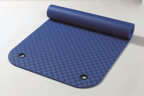 Yogabox Gymnastikmatte Komfort Made in Germany mit Ösen, dunkelblau von Yogabox