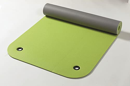 Yogabox Gymnastikmatte Komfort Made in Germany mit Ösen, grün/anthrazit von Yogabox