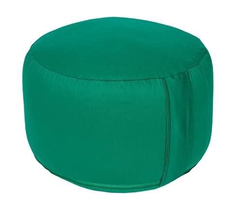Yogabox Meditationskissen Glückssitz® Rondo Big D - regional hergestellt - Sitzhöhe: 28 cm, grün von Yogabox