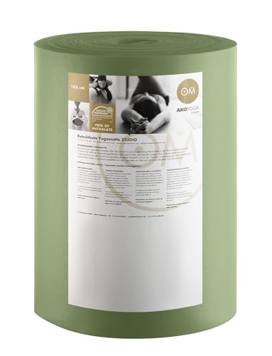 Yogabox Yogamatte 20 m Rolle - Breite 80 cm - Stärke 4.5 mm, Olivgrün von Yogabox