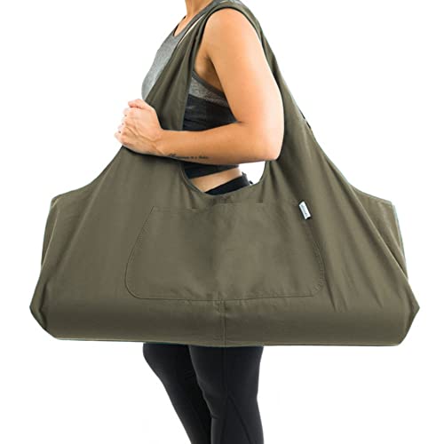Yogiii Große Yogamatte Tasche | Die Originale YogiiiTotePRO | Große Yogatasche für Matte und Zubehör mit Seitentasche | Passend für die meisten Mattengrößen von Yogiii