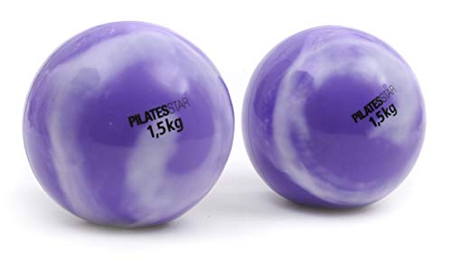 Yogistar Toning Ball Set - 12 cm - 2x1,5kg - Violett/Weiß von Yogistar