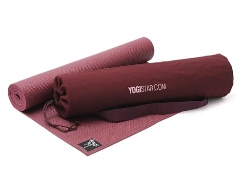Yogistar Yoga-Set Starter Edition (Yogamatte + Yogatasche) Bordeaux von Yogistar