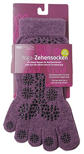 YOGISTAR Yoga-Zehensocken - Elderberry 39-42 von YOGISTAR