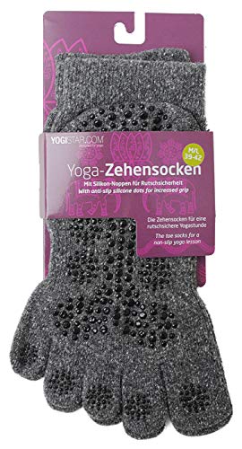 YOGISTAR Yoga-Zehensocken - Graphite 36-38 von YOGISTAR