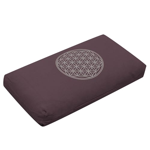 Yogistar Yogakissen - Klein - Blume des Lebens - Mit Kapok-Füllung Elderberry von Yogistar