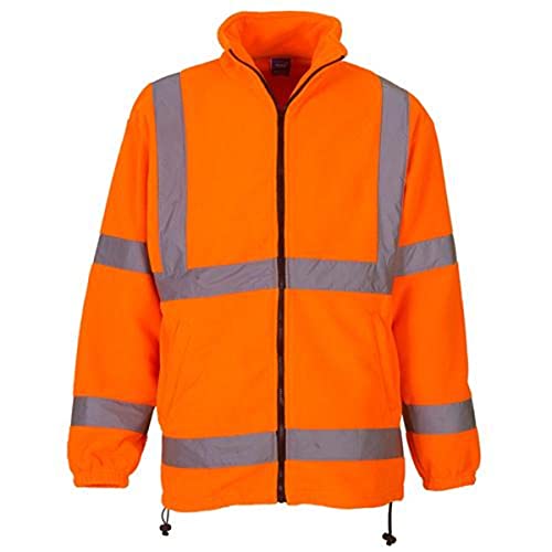 Yoko Herren Yk042/Hvk08 Hi Vis Heavyweight Fleecejacke, Orange, Größe XXL von Yoko