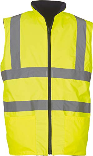 Yoko Herren yk041/hv008 F Hi Vis Reversible Fleece Weste 3XL gelb von Yoko